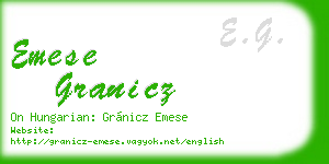 emese granicz business card